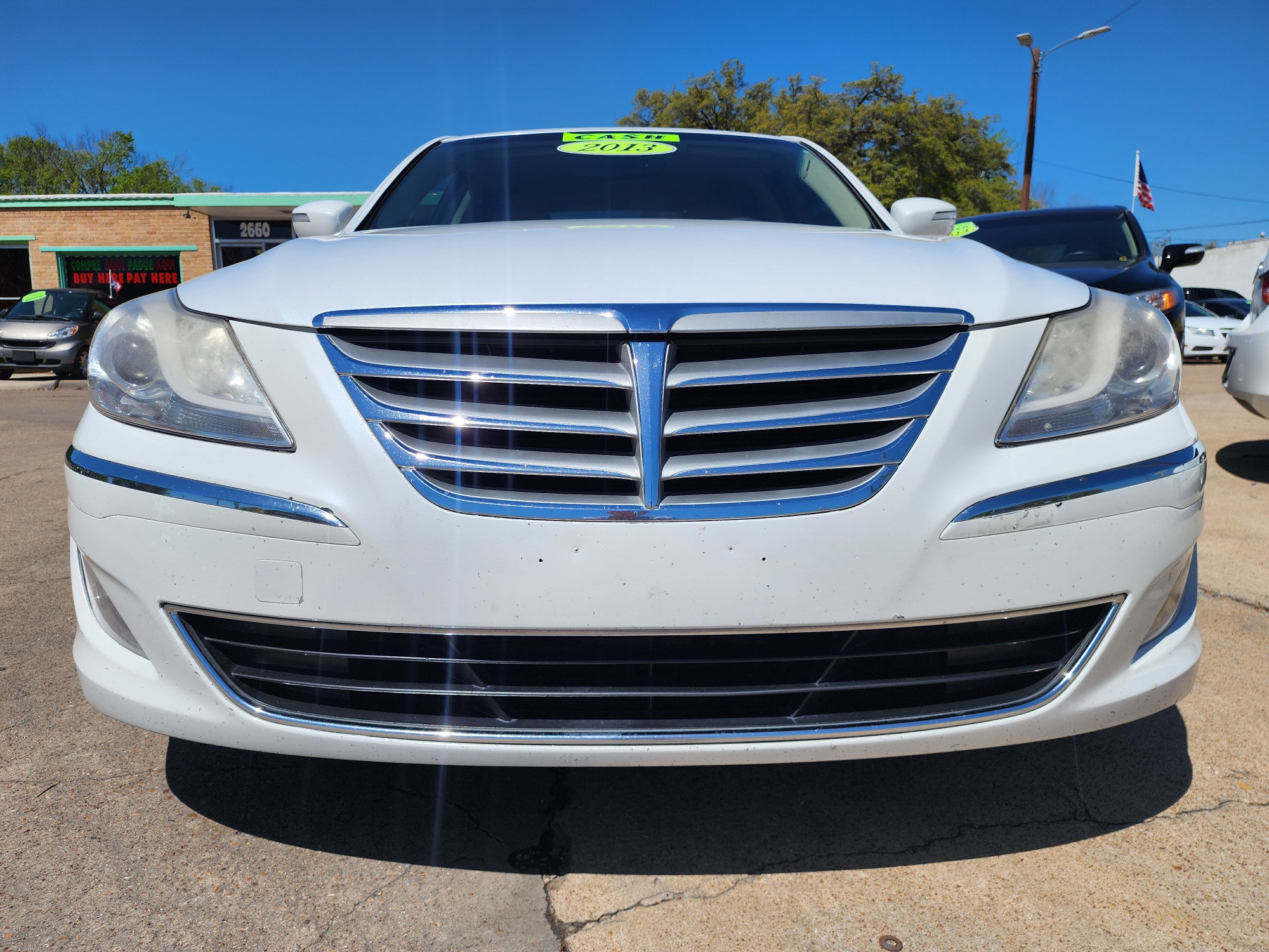 2013 WHITE Hyundai Genesis 3.8L (KMHGC4DD1DU) with an 3.8L V6 DOHC 24V engine, 6-Speed Automatic transmission, located at 2660 S.Garland Avenue	, Garland, TX, 75041, (469) 298-3118, 32.885387, -96.656776 - CASH$$$$$$ CAR!!!! This is a SUPER CLEAN 2013 HYUNDAI GENESIS 3.8L SEDAN! SUPER CLEAN! PUSH START! HEATED/LEATHER SEATS! BLUETOOTH Great Gas Mileage! Come in for a test drive today. We are open from 10am-7pm Monday-Saturday. Call us with any questions at 469.202.7468, or email us at DallasAuto - Photo #9